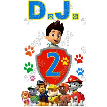 Paw Patrol  Birthday   Personalized   T Shirt Iron on Transfer #17