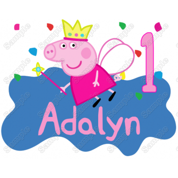 Peppa Pig   Birthday  Personalized  Custom  T Shirt Iron on Transfer Decal #1