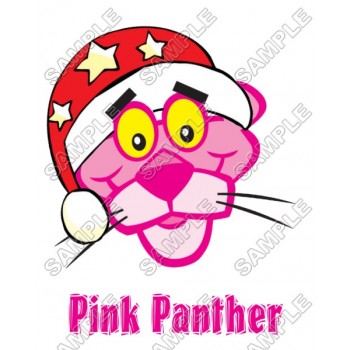 Pink Panther  Christmas Santa T Shirt Iron on Transfer Decal #6