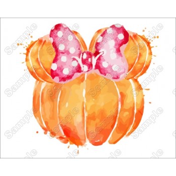   Pumpkin Fall Mickey Mouse  T Shirt Iron on Transfer Decal