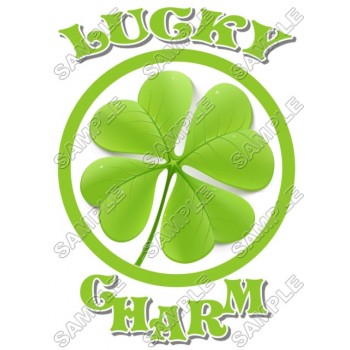 Saint Patrick's  ~ Lucky Charm ~  T Shirt Iron on Transfer Decal #1