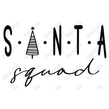 Santa Squad  Heat Iron On Transfer Vinyl HTV