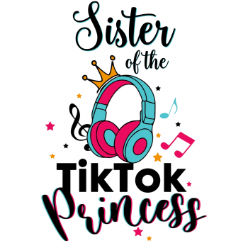 Tik Tok Family Member of the Tik Tok Princess Custom Heat  T Shirt Iron on Transfer 