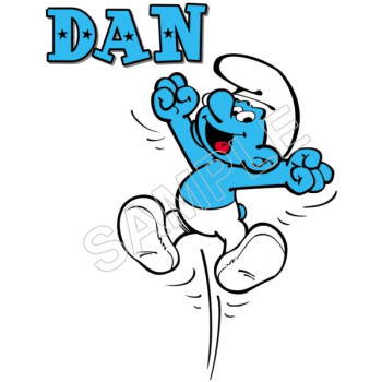 Smurf  Personalized  Custom  T Shirt Iron on Transfer Decal #54