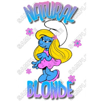 Smurfette  T Shirt Iron on Transfer Decal #17