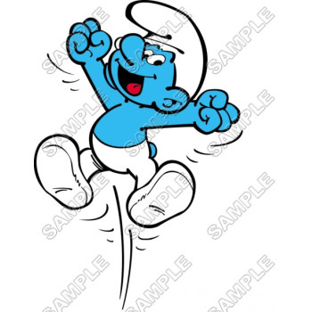 Smurfs T Shirt Iron on Transfer Decal #1