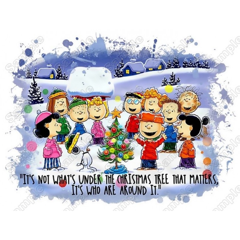 Peanuts, Snoopy, Charlie Brown Christmas T Shirt  Heat Iron on Transfer Decal