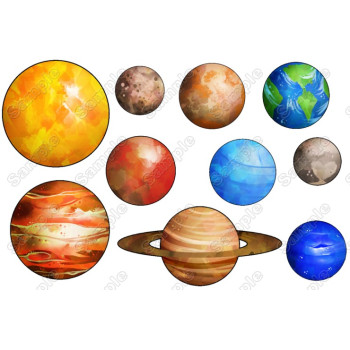 Solar System Planets  T Shirt Iron on Transfer  Decal  #16