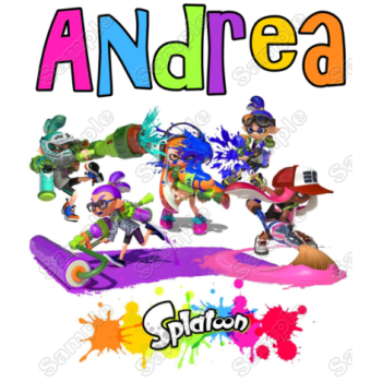 Splatoon Personalized  Custom  T Shirt Iron on Transfer Decal 