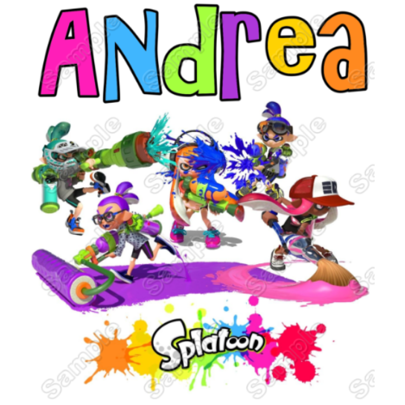 Splatoon Personalized  Custom  T Shirt Iron on Transfer Decal