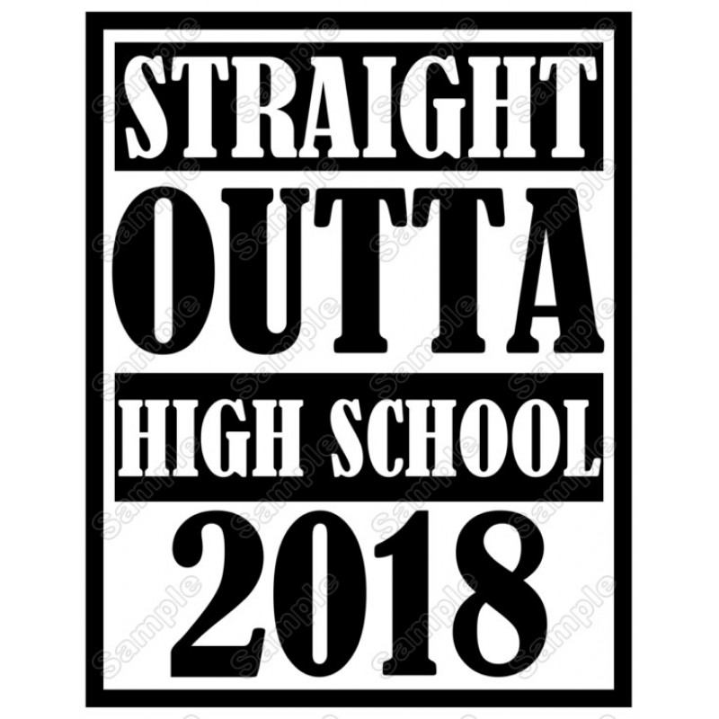 STRAIGHT OUTTA    Personalized  Custom Text   T Shirt Iron on Transfer Decal #1