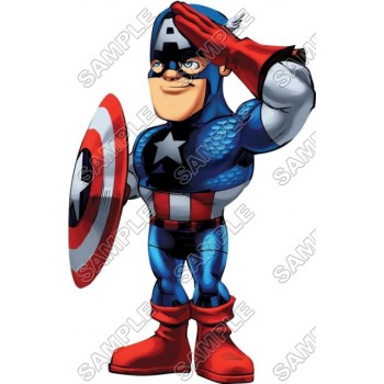 Super Hero Squad Captain America T Shirt Iron on Transfer Decal #7