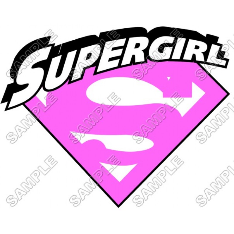 SuperGirl Pink Logo T Shirt Iron on Transfer Decal #3