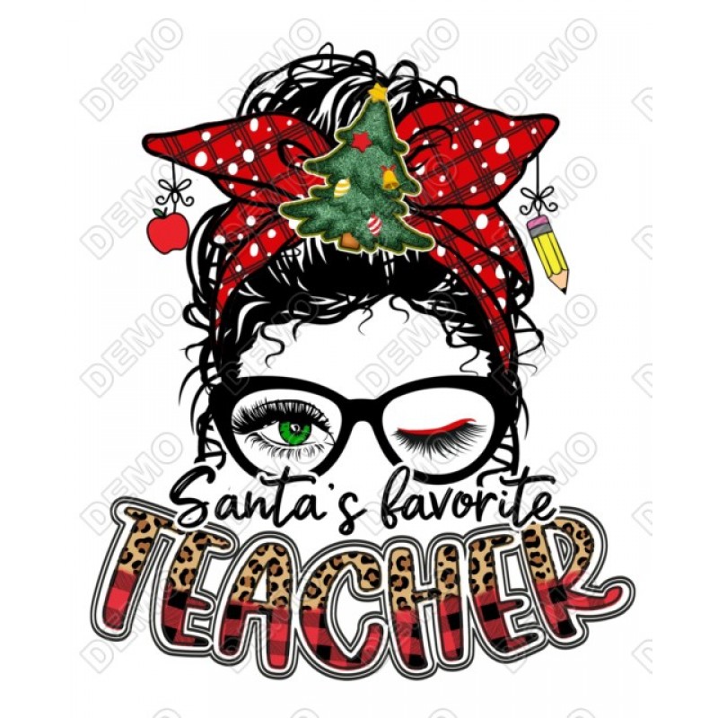 Christmas Teacher  T Shirt Iron on Transfer Decal