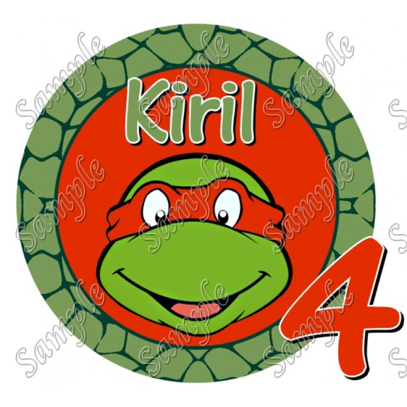 TEENAGE MUTANT NINJA TURTLES  Birthday  Personalized  Custom  T Shirt Iron on Transfer Decal #3