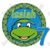 TEENAGE MUTANT NINJA TURTLES LEONARDO  Birthday  Personalized  Custom  T Shirt Iron on Transfer Decal #2