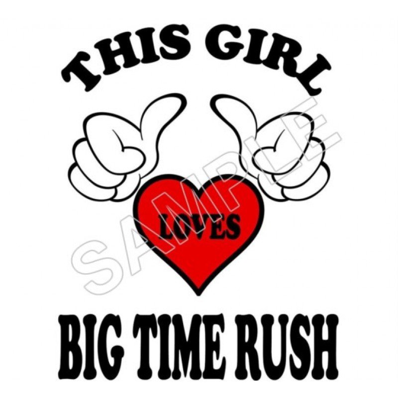 This Girl Loves Big Time Rush T Shirt  Iron on Transfer Decal #24