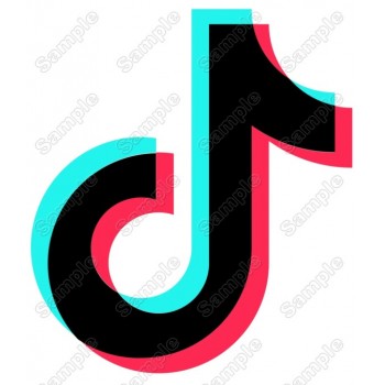 TikTok Symbol T Shirt Heat  Iron on Transfer Decal 