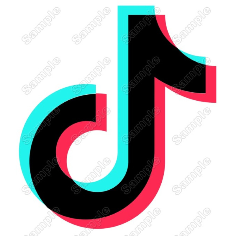 TikTok Symbol T Shirt Heat  Iron on Transfer Decal