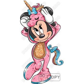 Minnie Mouse Unicorn T Shirt Heat Iron on Transfer 