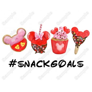 Valentine Snackgoals Disney Vacation Heat   Iron on Transfer  Decal 