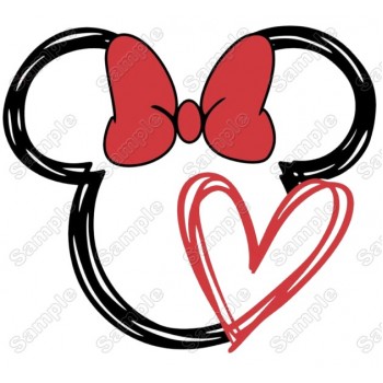 Valentine Minnie Mouse Disney  Heat  Iron on Transfer  Decal 