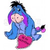 Winnie the Pooh  Eeyore Valentine's  T Shirt Iron on Transfer Decal #5