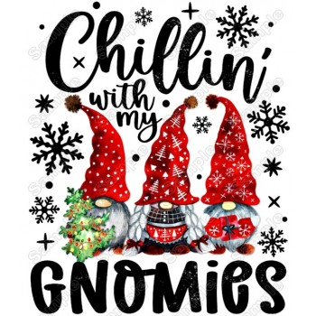 Winter Gnomes T Shirt Heat  Iron on Transfer Decal 