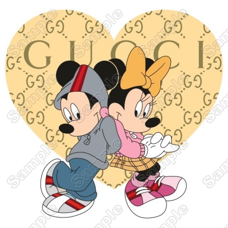 Gucci Mickey Mouse Minnie Mouse T Shirt Iron on Transfer Decal