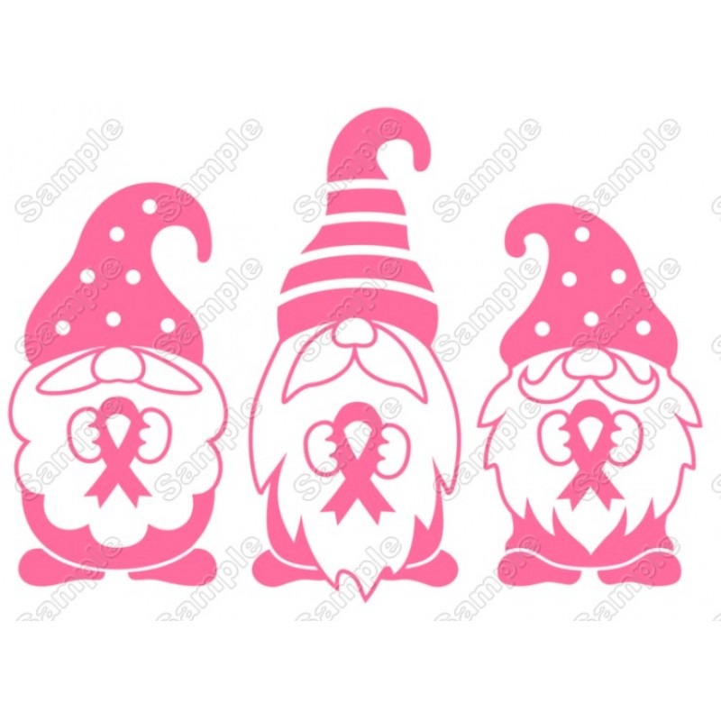 Gnomes breast cancer awareness, Pink ribbon