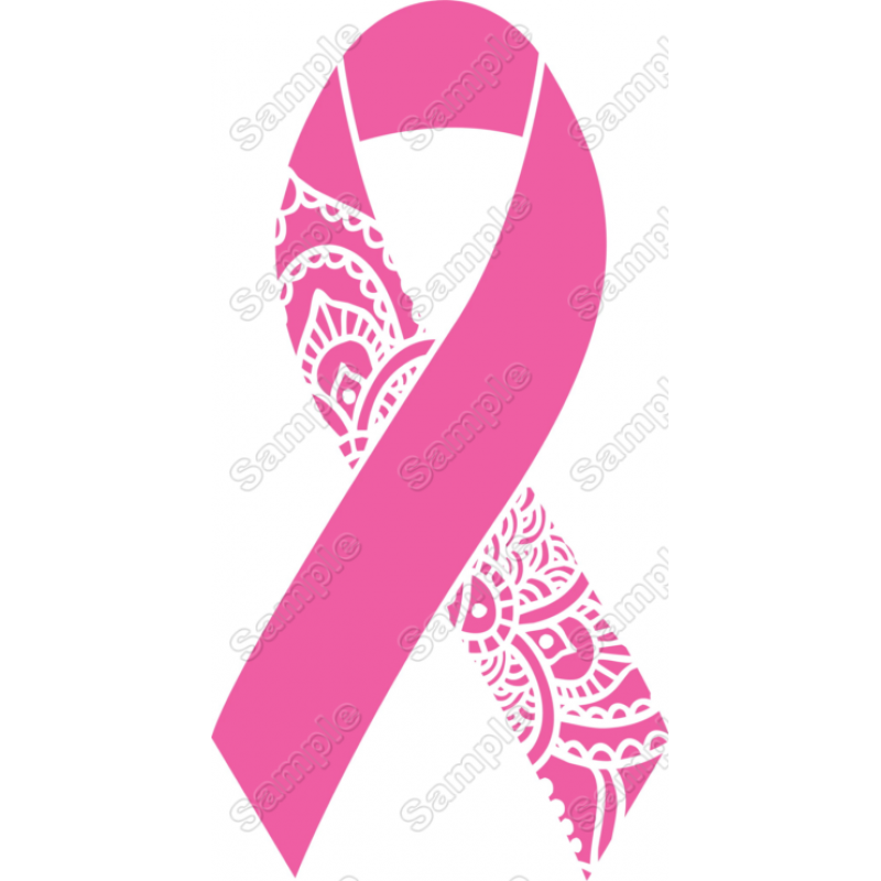 Cotton Pink Ribbons Breast Cancer Awareness Ribbons on White