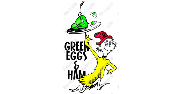 Green Eggs and Ham T Shirt Iron on Transfer Decal