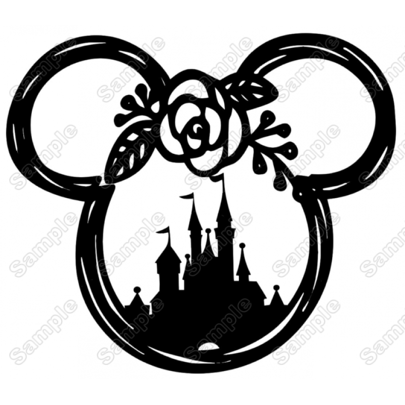 minnie mouse logo black and white