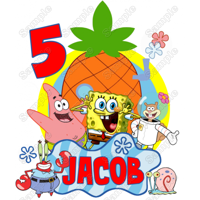 spongebob 1st birthday background