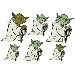 Star Wars Master Yoda T Shirt Iron on Transfer Decal #5