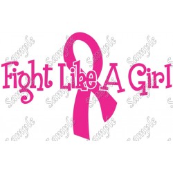 Breast Cancer Awareness  Fight like a Girl  T Shirt Iron on Transfer  Decal  #5