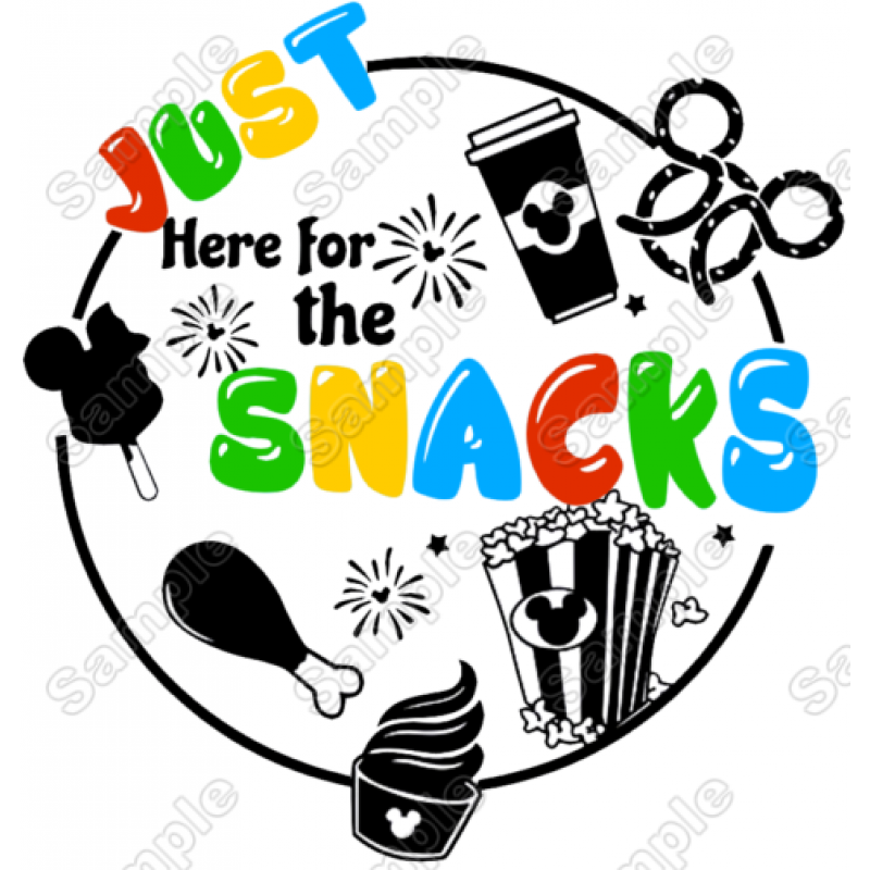 Just Here For The Snacks T Shirt Iron on Transfer Decal #1