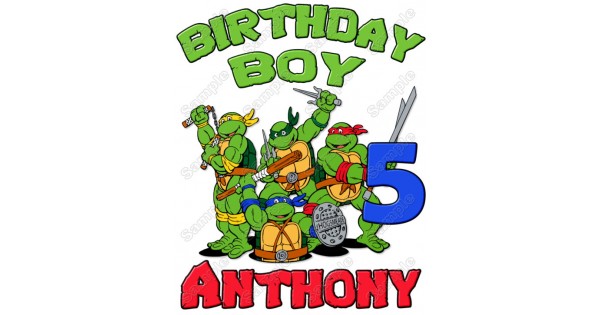 Teenage Mutant Ninja Turtles Personalized birthday t shirt