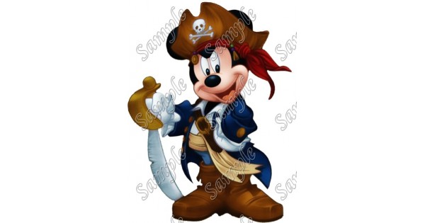 Disney Cruise Pirate Mickey or Minnie Mouse w/Ships Name Vinyl Iron on  Transfer