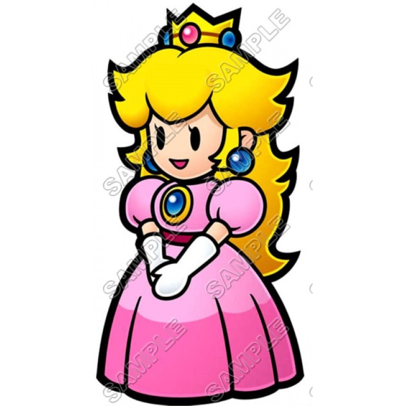 Princess Peach Super Mario T Shirt Iron on Transfer Decal #3