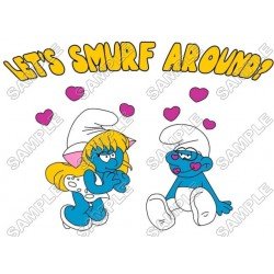 Marijuana Rasta Smurfs T Shirt Iron on Transfer Decal #3