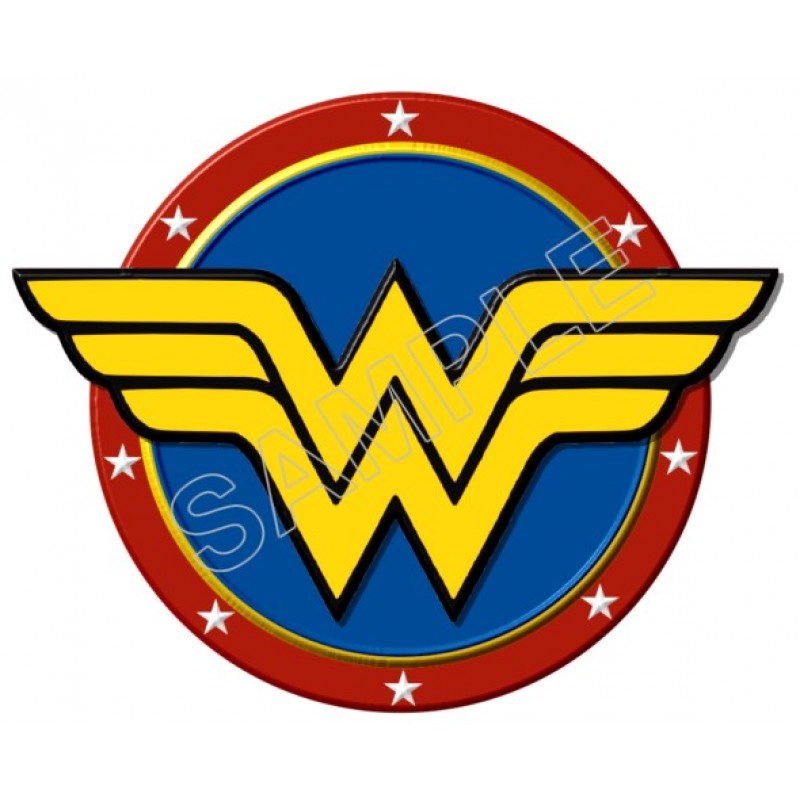 Shirt Decal Logo Transfer #2 T on Wonder Iron Woman