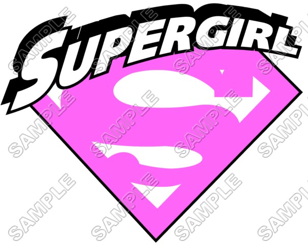 Download SuperGirl Pink Logo T Shirt Iron on Transfer Decal #3